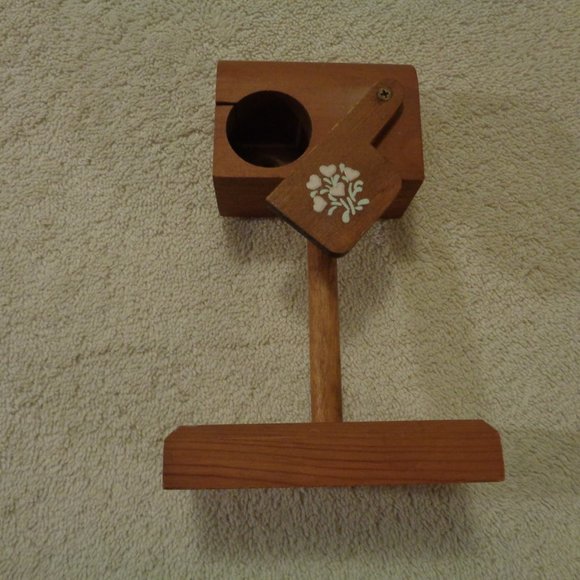 VINTAGE 70S 80S HAND MADE WOODEN STAMPS MAILBOX SM - Picture 5 of 7